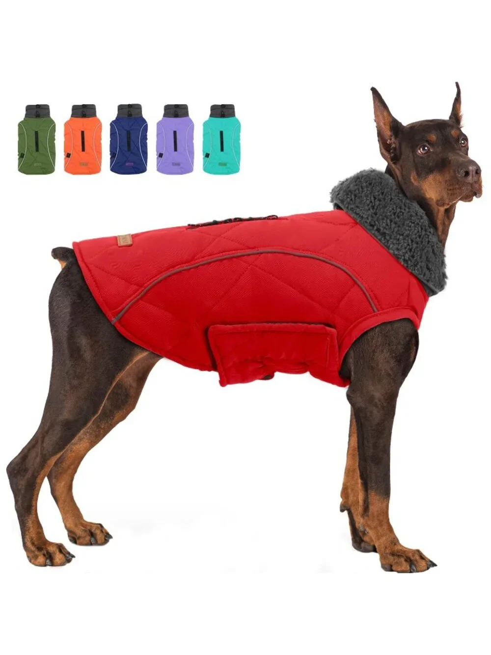 EMUST Red XL Dog Winter Jackets, Dog Coat for Winter Warm